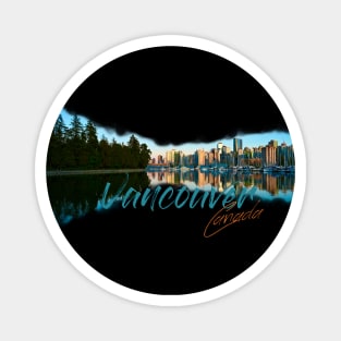 Vancouver, Canada: Downtown and Stanley Park Skyline Magnet